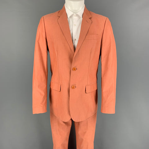 HELMUT LANG Size 38 Coral Cotton Notch Lapel Sport Coat