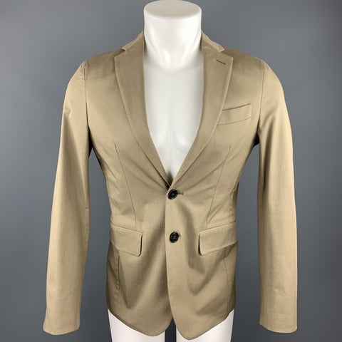 DSQUARED2 Size 36 Taupe Cotton Blend Notch Lapel Sport Coat