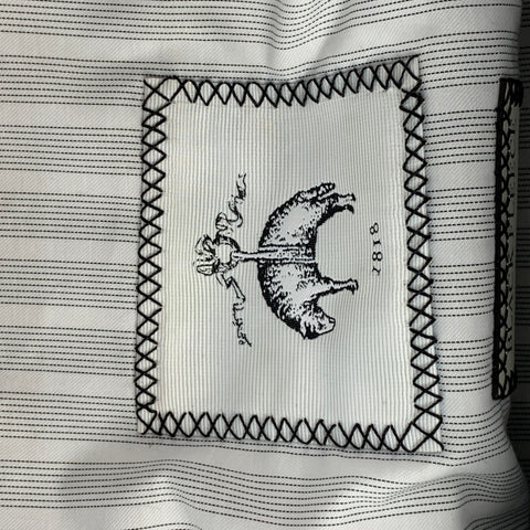 THOM BROWNE for BLACK FLEECE Beige & Brown Canvas & Leather Messenger Bag