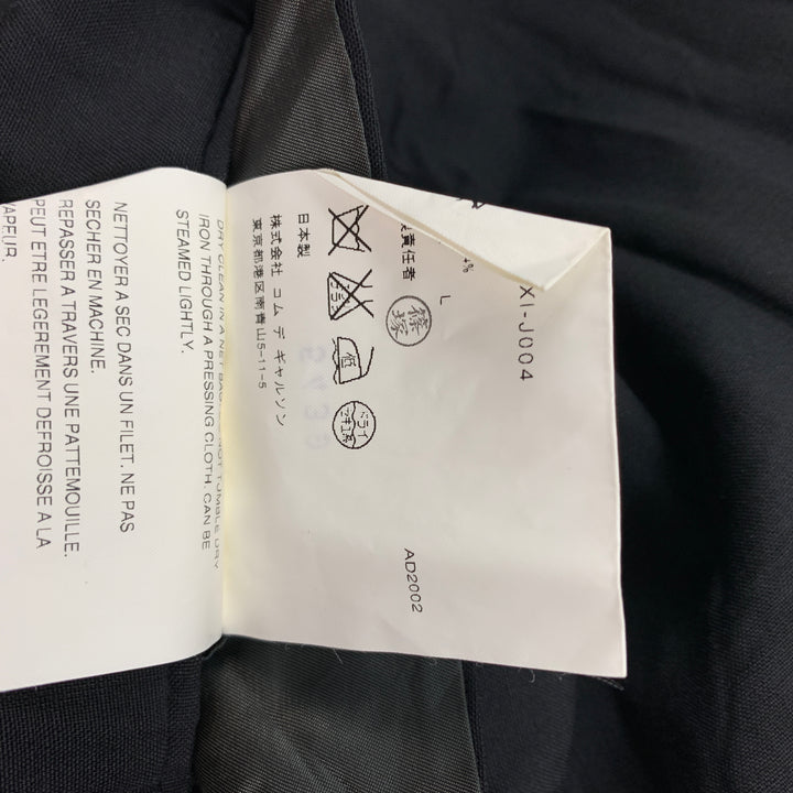 COMME des GARCONS HOMME PLUS Size L Black Wrinkled Wool / Mohair Jacket