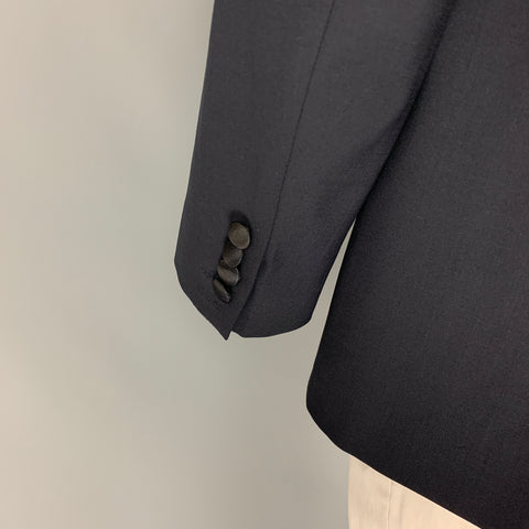 EMPORIO ARMANI Size 44 Navy Wool Tuxedo Sport Coat