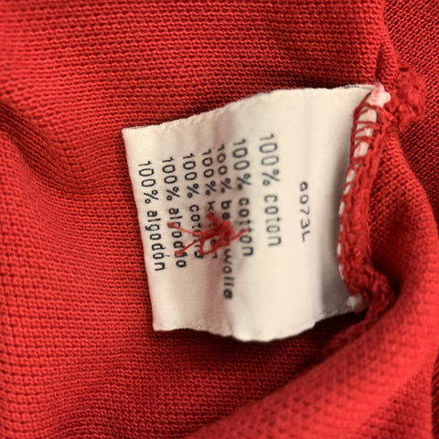 LACOSTE Size XL Red Cotton Polo
