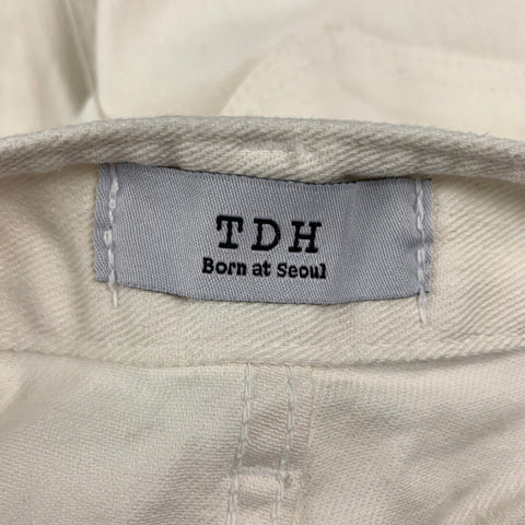 TDH Vaqueros slim de poliuretano y algodón blanco talla 30