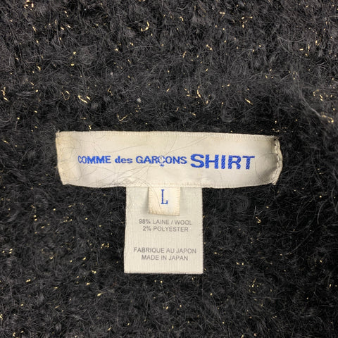 COMME des GARCONS Taille L Pull Laine/Polyester Noir Doré