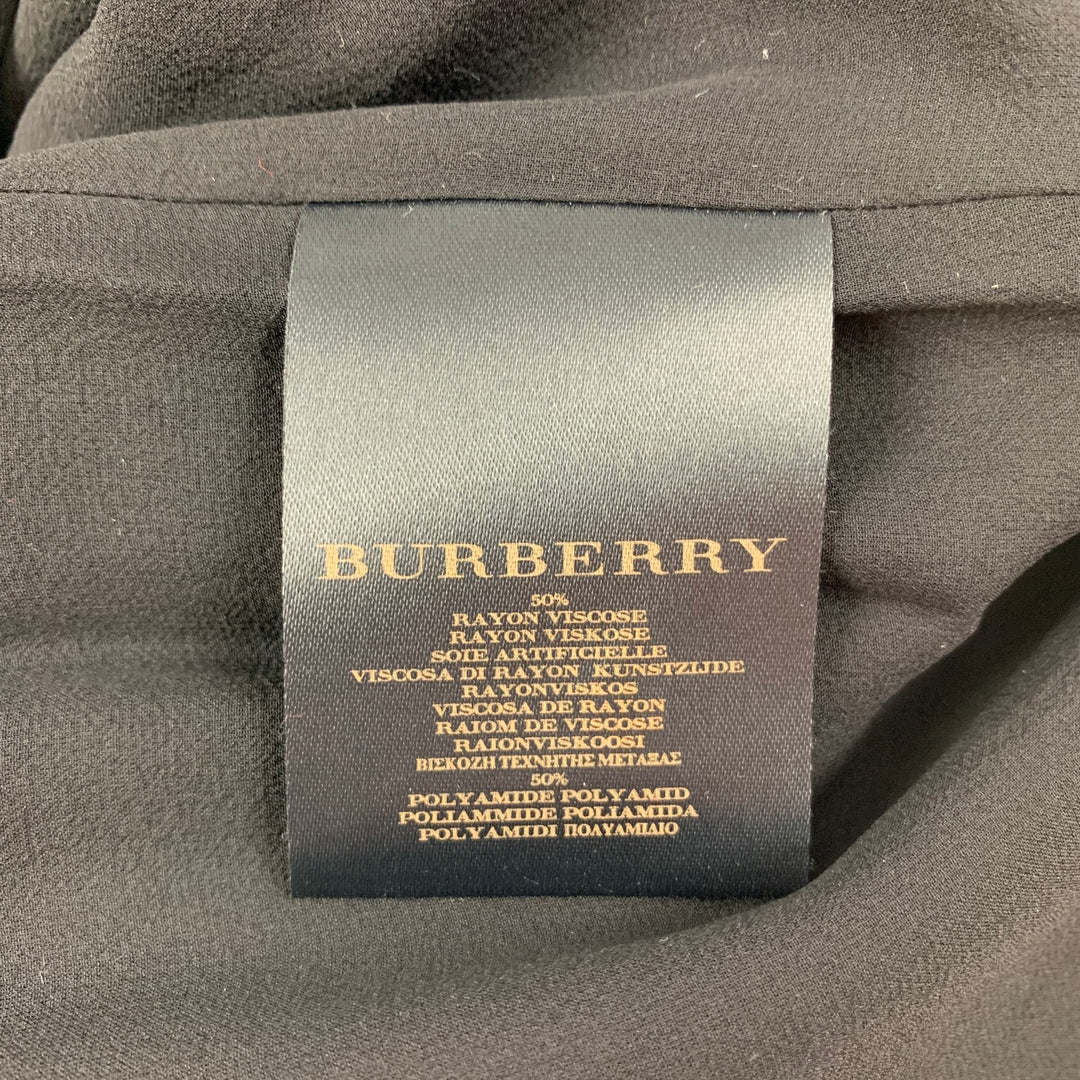 BURBERRY PRORSUM Taille 6 Jupe crayon en guipure rayonne polyamide noir