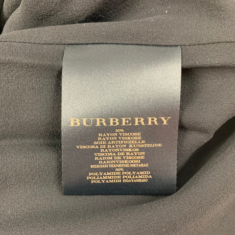 BURBERRY PRORSUM Talla 6 Falda lápiz de guipur de poliamida y rayón negro