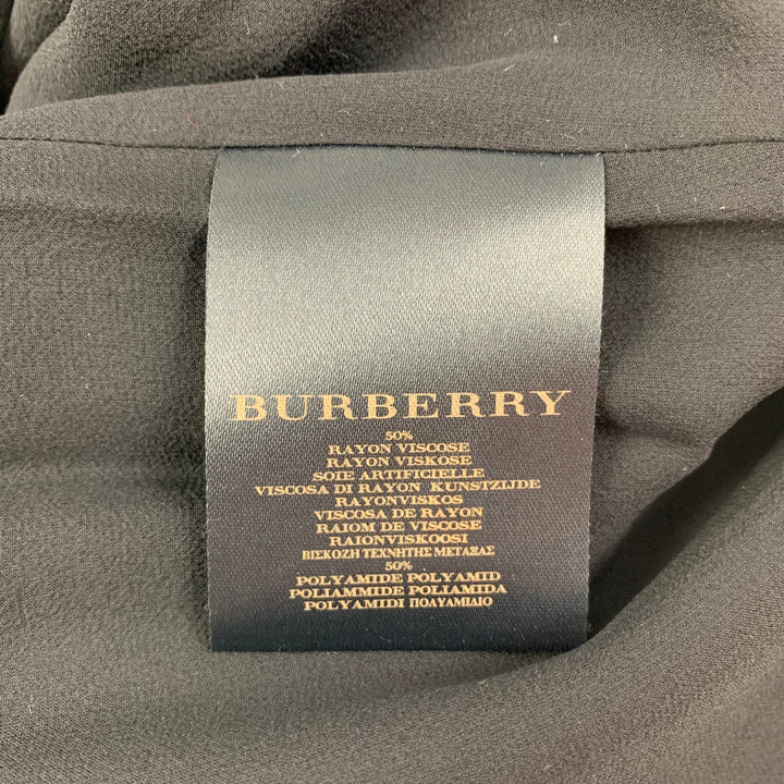 BURBERRY PRORSUM Taille 6 Jupe crayon en guipure rayonne polyamide noir