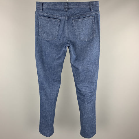 A.P.C. Size 27 Navy Textured Cotton Jean Cut Casual Pants
