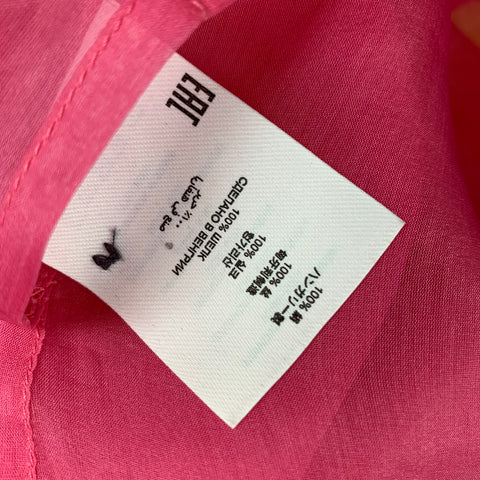 DRIES VAN NOTEN Size S Pink Silk See Through Button Up Shirt