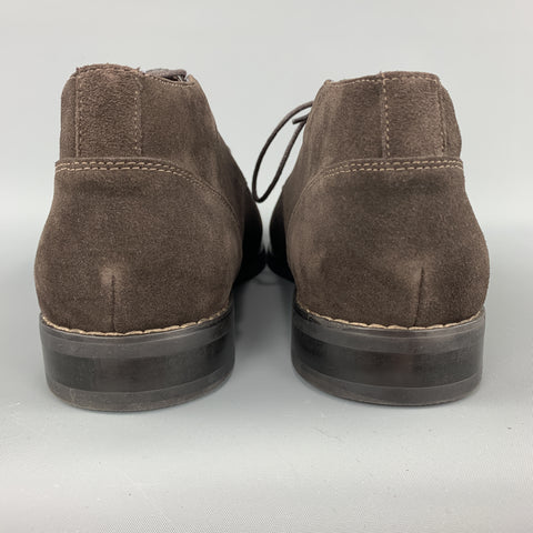 CALVIN KLEIN Size 10.5 Brown Suede Rubber Sole Chukka Boots