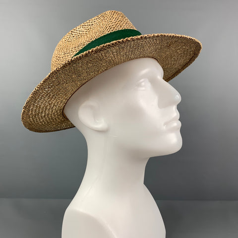 Chapeau de paille tissé naturel VINTAGE