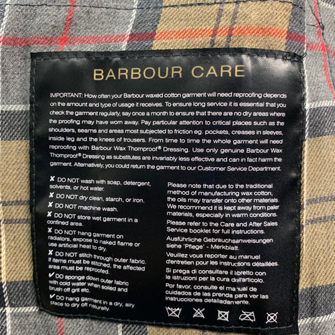 BARBOUR Taille M Veste en coton noir Zip &amp; Snaps