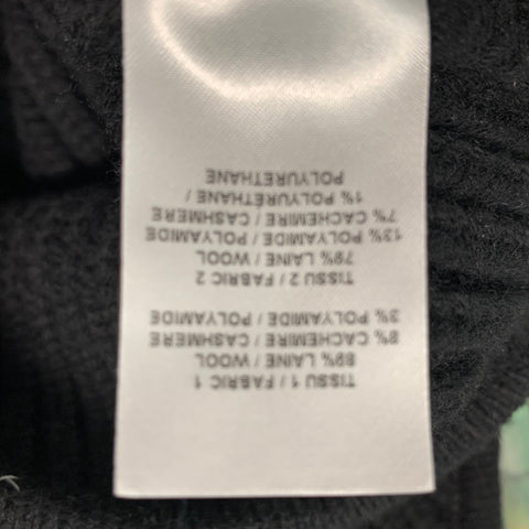 ALAIA Talla 2 Pantalones cortos de talle alto en mezcla de lana negra