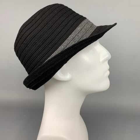 SAN DIEGO HAT Co. Sombrero Fedora de mezcla de lana texturizada negra de talla única