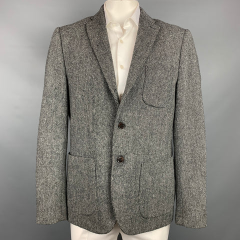 SCOTCH AND SODA Size 44 Grey & Black Wool / Nylon Sport Coat