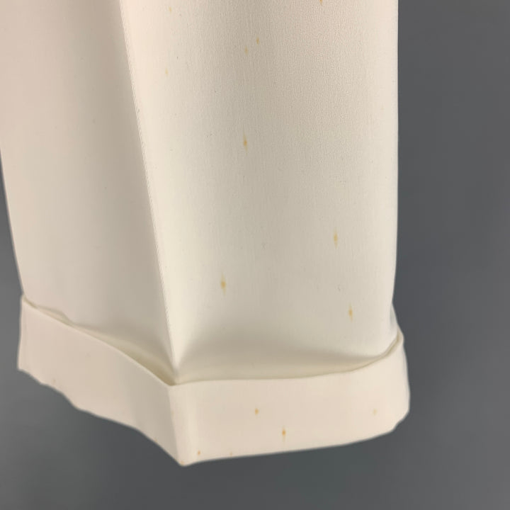 VERSACE CLASSIC Size 30 Beige Solid Polyester Elastane Pleated Dress Pants