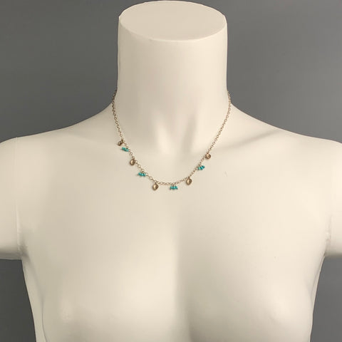 ME&RO Sterling Silver & Turquoise Necklace