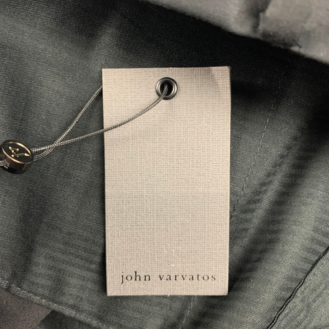JOHN VARVATOS Size 34 Black Cotton Zip Up Casual Pants
