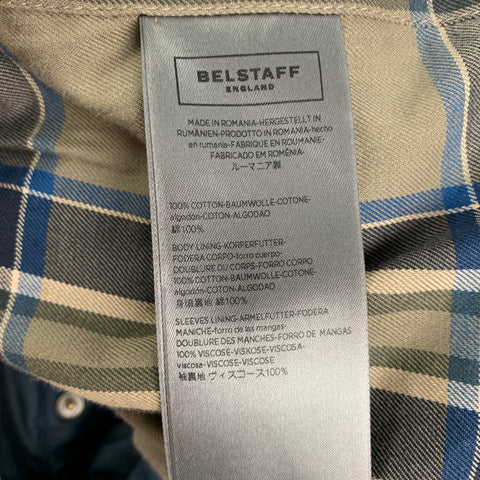 BELSTAFF Size 44 Blue Cotton Zip Up & Snaps Racemaster1981 Jacket