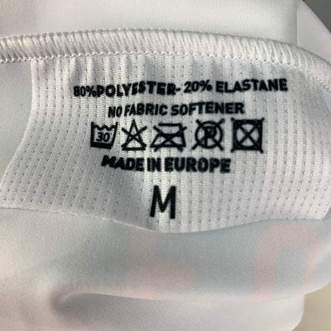 WALTER VAN BEIRENDONCK SS22 Size M White Graphic Nylon Jersey Bike Top