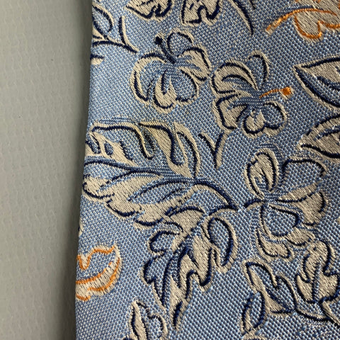 MICKY Blue White Abstract Floral Silk Tie