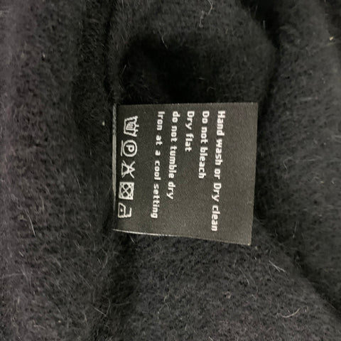 JARBO Size S Black Wool Blend Solid Hidden Snaps Cardigan