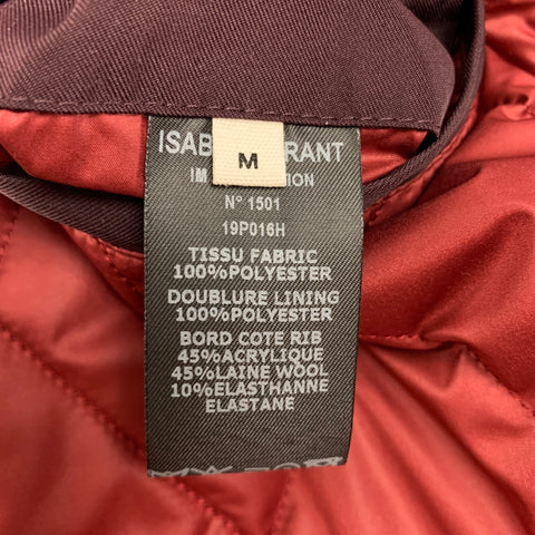 ISABEL MARANT Size M Burgundy Polyester Bomber Jacket