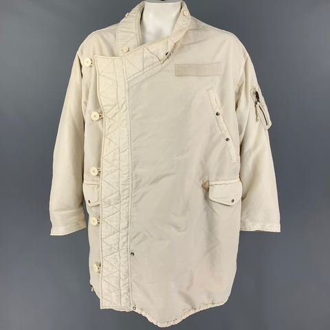VISVIM Abrigo Valdez Khampa Asimétrico De Nylon Blanco Roto Talla S