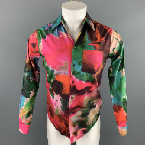 OPENING CEREMONY Size XS Multi-Color Print Cotton Button Up Long Sleeve Shirt