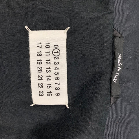 MAISON MARGIELA 2018 Size 2 Black White Polyester Blend Cut Out Jacket