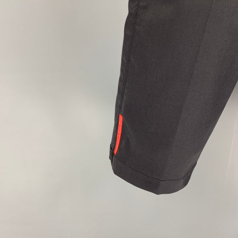 PRADA Size 36 Black Cotton Blend Zip Fly Dress Pants