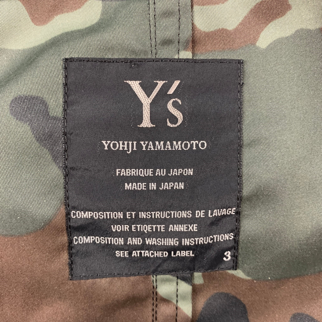 Y's by YOHJI YAMAMOTO Size L Green Brown Nylon Jacket Blazer