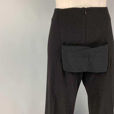 JEAN PAUL GAULTIER Size 8 Black Wool Polyamide Dress Pants