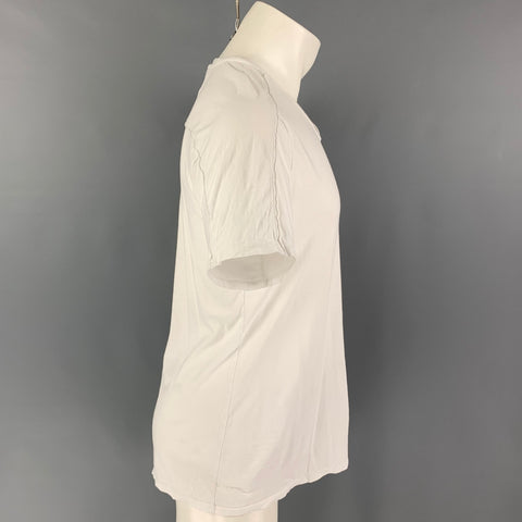 HELMUT LANG Size M White Cotton V-Neck T-shirt