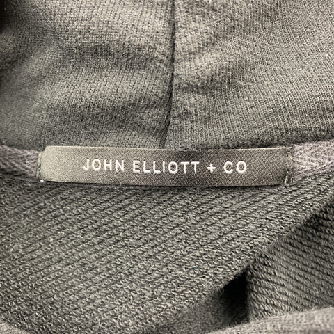 JOHN ELLIOTT + CO Size S Black Cotton Side Zippers Hooded Sweatshirt