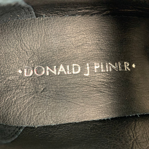 DONALD J PLINER Taille 9 Noir Rouge Chaussures à lacets en cuir bicolore