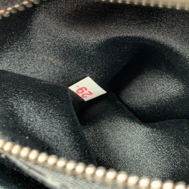 Vintage PRADA Black Pleated Leather Clutch Handbag