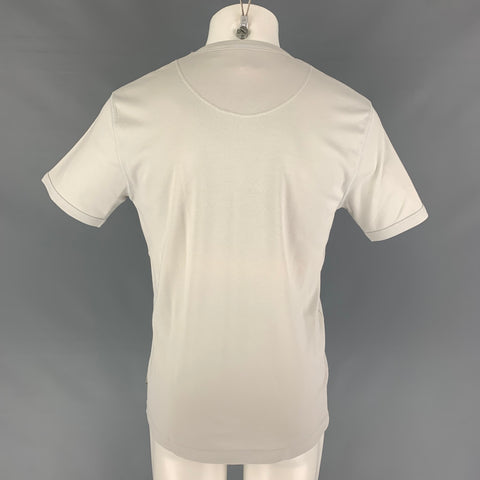 TED BAKER Size M Grey Cotton V-Neck T-shirt