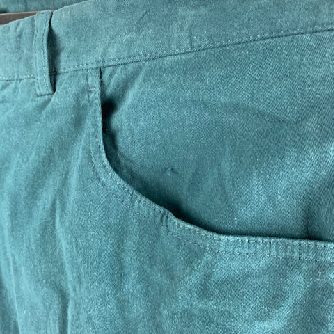 SANTORELLI Size 38 Teal Zip Fly Casual Pants
