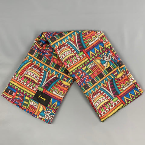 F**K Multi-Color Print Polyester Scarf