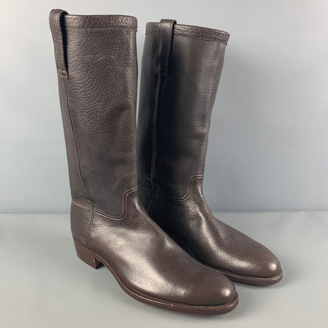 E. VOGEL Size 11 Brown Leather Pull On Boots