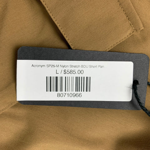 ACRONYM SS 22 Size L Coyote Polyester Zip Fly SP29-M Shorts