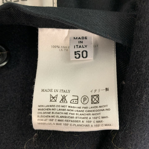 MARTIN MARGIELA Size 40 Navy Solid Wool Toggle Closure Coat