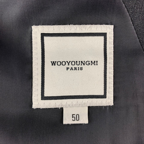 WOOYOUNGMI Chest Size 40 Grey Wool Blend Single breasted Sport Coat