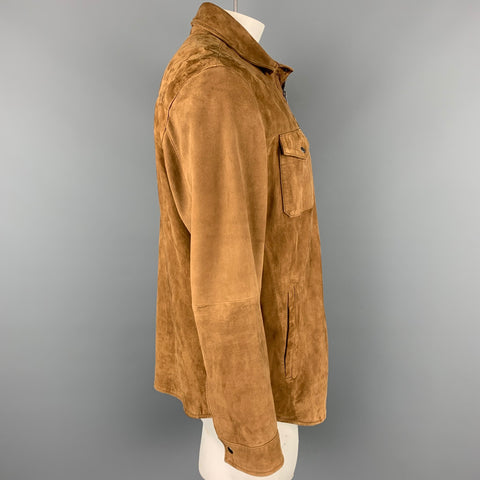 JOHN VARVATOS * U.S.A. L Size L Brown Suede Zip Up Jacket
