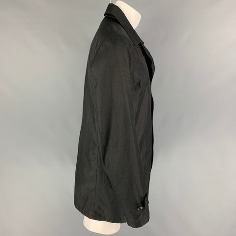 CALVIN KLEIN COLLECTION Size 40 Black Polyester Blend Coat