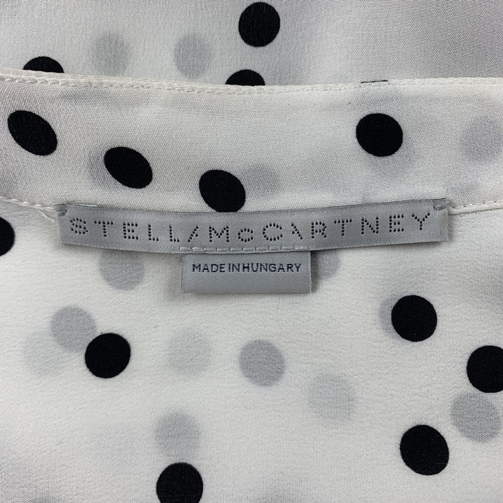 STELLA McCARTNEY Taille 6 Blouse en soie à pois blancs et noirs