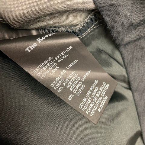THE KOOPLES Size 40 Grey Black Wool Shawl Collar Suit