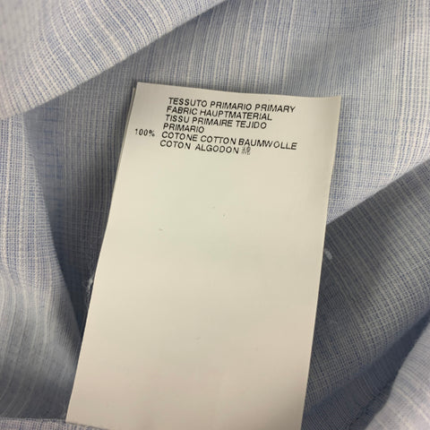 MAISON MARGIELA Size XS Light Blue White Plaid Cotton Short Sleeve Shirt