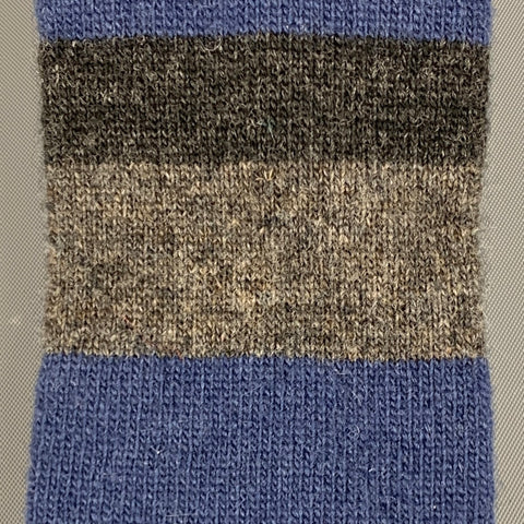 VINTAGE Blue Grey Stripe Knit Tie